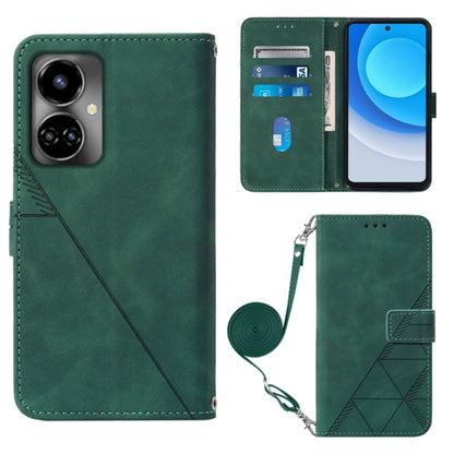 Crossbody 3D Embossed Flip Leather Phone Case, For Tecno Camon 19, For Tecno Camon 19 Neo, For Tecno Camon 19 Pro 5G, For Tecno Pop 6