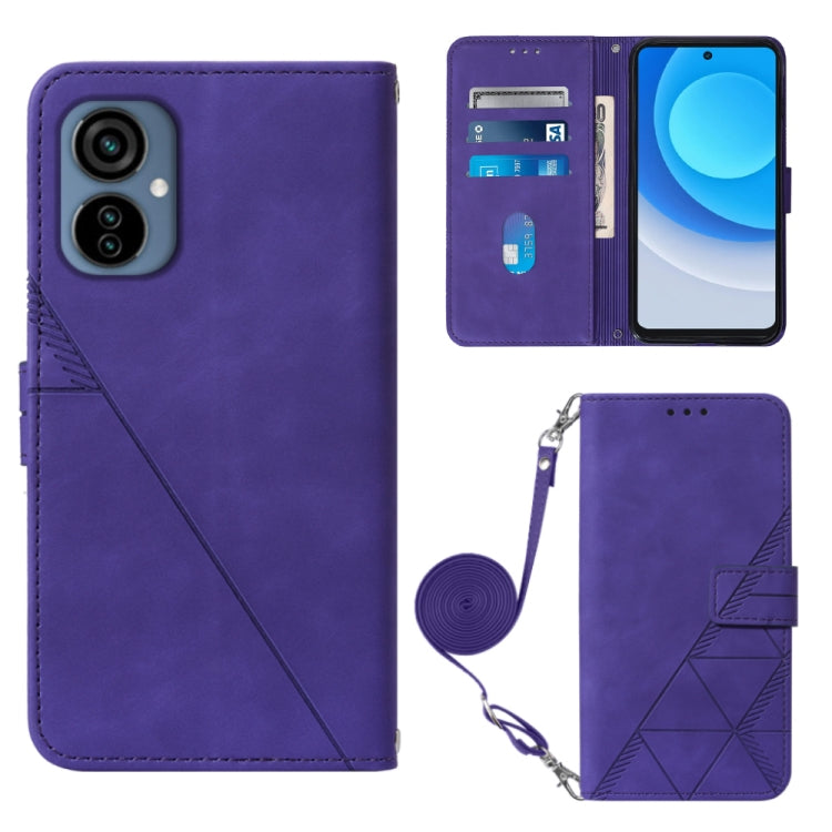 Crossbody 3D Embossed Flip Leather Phone Case, For Tecno Camon 19, For Tecno Camon 19 Neo, For Tecno Camon 19 Pro 5G, For Tecno Pop 6