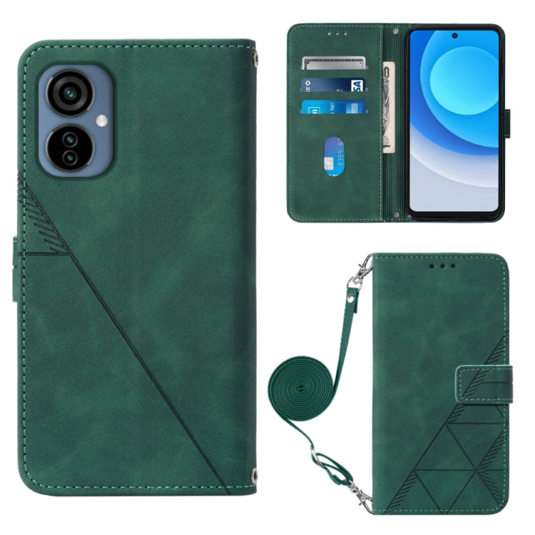 Crossbody 3D Embossed Flip Leather Phone Case, For Tecno Camon 19, For Tecno Camon 19 Neo, For Tecno Camon 19 Pro 5G, For Tecno Pop 6