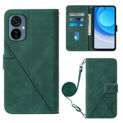Crossbody 3D Embossed Flip Leather Phone Case, For Tecno Camon 19, For Tecno Camon 19 Neo, For Tecno Camon 19 Pro 5G, For Tecno Pop 6