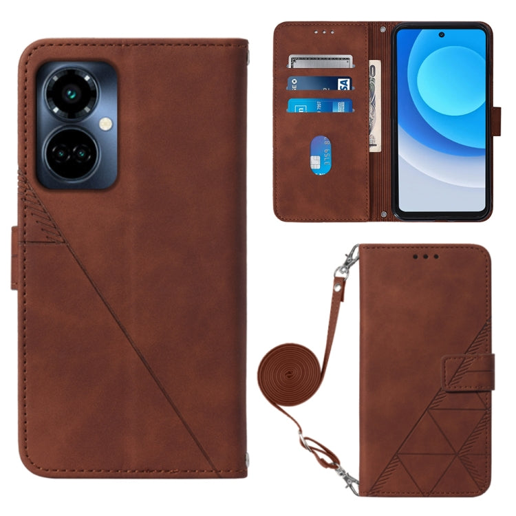 Crossbody 3D Embossed Flip Leather Phone Case, For Tecno Camon 19, For Tecno Camon 19 Neo, For Tecno Camon 19 Pro 5G, For Tecno Pop 6
