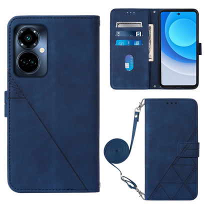 Crossbody 3D Embossed Flip Leather Phone Case, For Tecno Camon 19, For Tecno Camon 19 Neo, For Tecno Camon 19 Pro 5G, For Tecno Pop 6