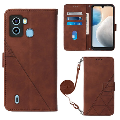 Crossbody 3D Embossed Flip Leather Phone Case, For Tecno Camon 19, For Tecno Camon 19 Neo, For Tecno Camon 19 Pro 5G, For Tecno Pop 6