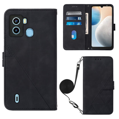 Crossbody 3D Embossed Flip Leather Phone Case, For Tecno Camon 19, For Tecno Camon 19 Neo, For Tecno Camon 19 Pro 5G, For Tecno Pop 6