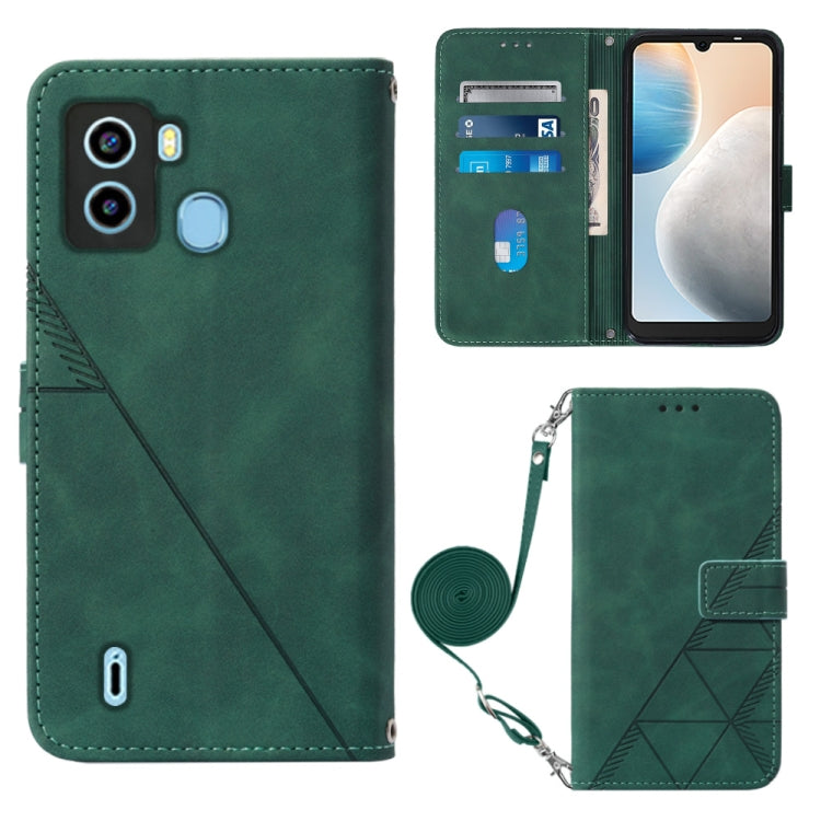 Crossbody 3D Embossed Flip Leather Phone Case, For Tecno Camon 19, For Tecno Camon 19 Neo, For Tecno Camon 19 Pro 5G, For Tecno Pop 6