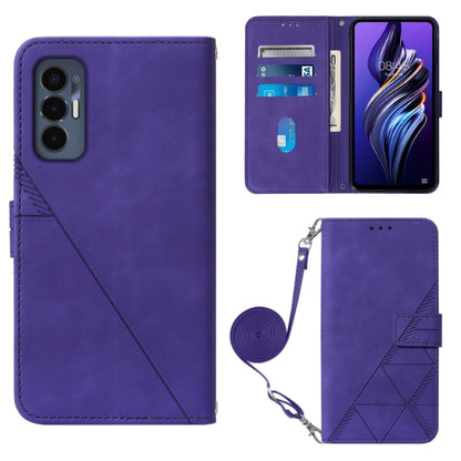 Crossbody 3D Embossed Flip Leather Phone Case, For OnePlus 10T 5G Global, For Tecno Pova 3 LE7, For Tecno Spark 9 Pro / Spark 9T, For ZTE Blade A52