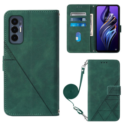 Crossbody 3D Embossed Flip Leather Phone Case, For OnePlus 10T 5G Global, For Tecno Pova 3 LE7, For Tecno Spark 9 Pro / Spark 9T, For ZTE Blade A52