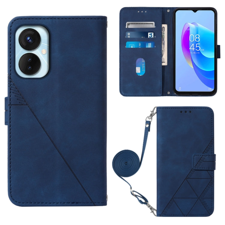 Crossbody 3D Embossed Flip Leather Phone Case, For OnePlus 10T 5G Global, For Tecno Pova 3 LE7, For Tecno Spark 9 Pro / Spark 9T, For ZTE Blade A52