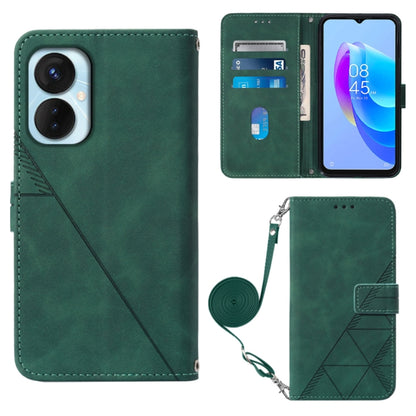 Crossbody 3D Embossed Flip Leather Phone Case, For OnePlus 10T 5G Global, For Tecno Pova 3 LE7, For Tecno Spark 9 Pro / Spark 9T, For ZTE Blade A52