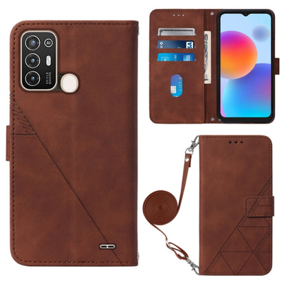 Crossbody 3D Embossed Flip Leather Phone Case, For OnePlus 10T 5G Global, For Tecno Pova 3 LE7, For Tecno Spark 9 Pro / Spark 9T, For ZTE Blade A52