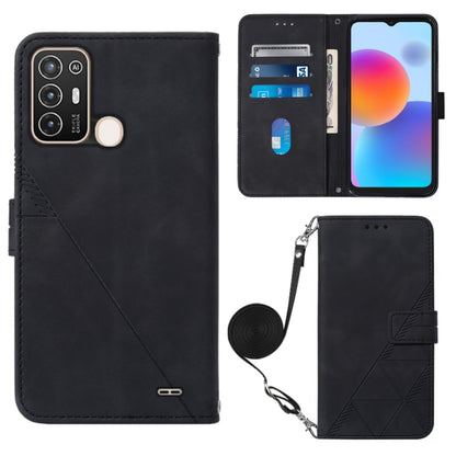 Crossbody 3D Embossed Flip Leather Phone Case, For OnePlus 10T 5G Global, For Tecno Pova 3 LE7, For Tecno Spark 9 Pro / Spark 9T, For ZTE Blade A52