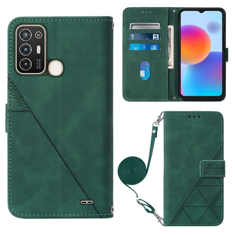 Crossbody 3D Embossed Flip Leather Phone Case, For OnePlus 10T 5G Global, For Tecno Pova 3 LE7, For Tecno Spark 9 Pro / Spark 9T, For ZTE Blade A52
