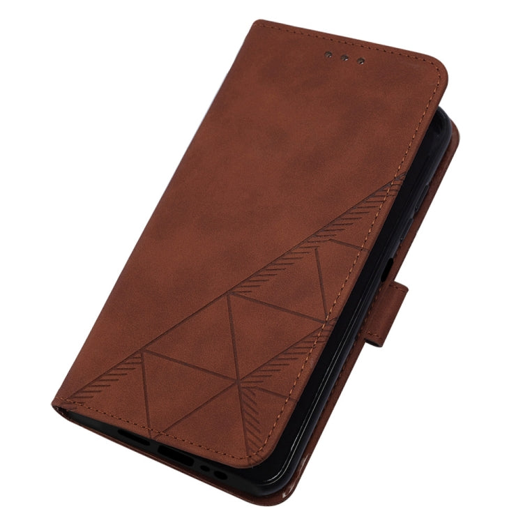 Crossbody 3D Embossed Flip Leather Phone Case, For ZTE Blade A72