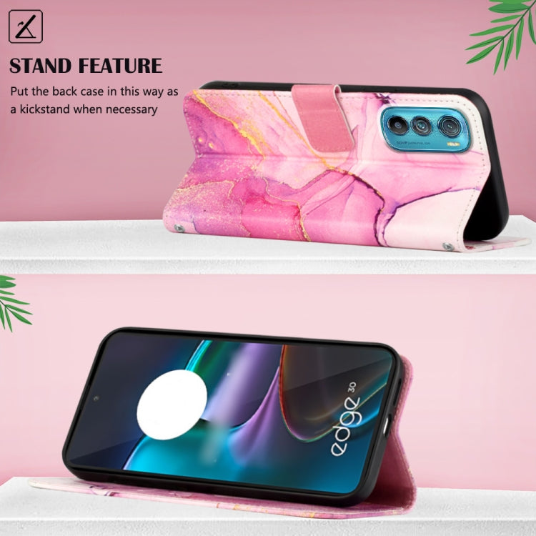 PT003 Marble Pattern Flip Leather Phone Case, For Motorola Edge 30, For Motorola Moto G32, For Motorola Moto G62 5G, For Motorola Moto S30 Pro 5G