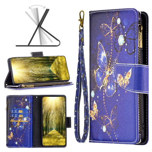 Colored Drawing Pattern Zipper Phone Leather Case, For vivo Y35/Y22, For Xiaomi Redmi A1/Redmi A1+, For Samsung Galaxy A04 4G