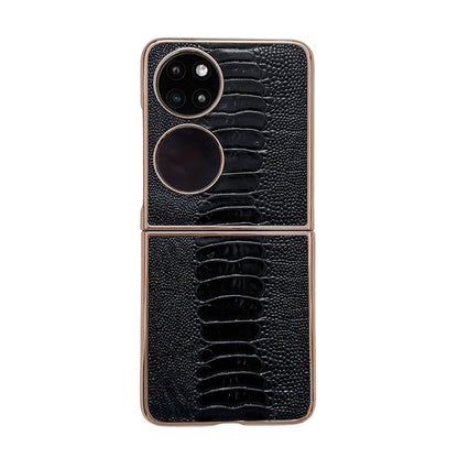 Genuine Leather Weilai Series Nano Plating Phone Case, For OPPO Reno8, For OPPO Reno8 Pro, For Huawei P50 Pocket