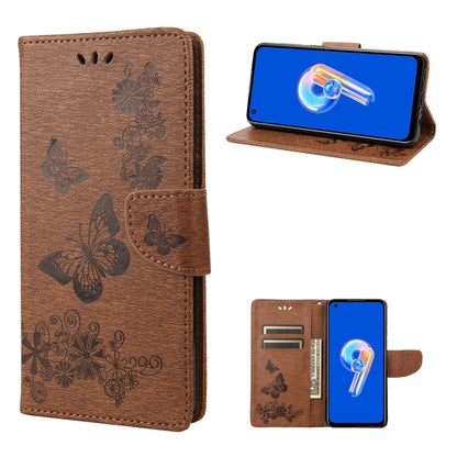 Butterfly Embossed Horizontal Flip Leather Phone Case, For Asus Zenfone 9