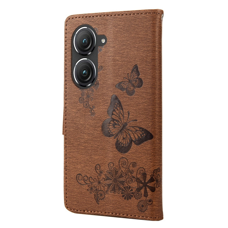 Butterfly Embossed Horizontal Flip Leather Phone Case, For Asus Zenfone 9