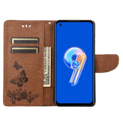 Butterfly Embossed Horizontal Flip Leather Phone Case, For Asus Zenfone 9