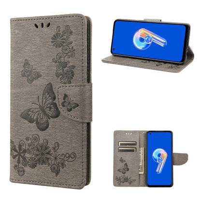 Butterfly Embossed Horizontal Flip Leather Phone Case, For Asus Zenfone 9