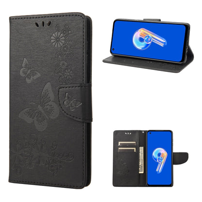 Butterfly Embossed Horizontal Flip Leather Phone Case, For Asus Zenfone 9