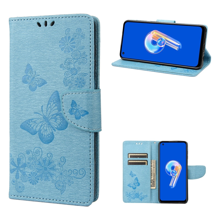 Butterfly Embossed Horizontal Flip Leather Phone Case, For Asus Zenfone 9