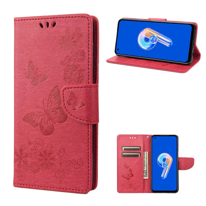 Butterfly Embossed Horizontal Flip Leather Phone Case, For Asus Zenfone 9