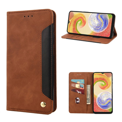 Skin Feel Splicing Leather Phone Case, For Motorola Moto G42, For OnePlus 10T, For Samsung Galaxy A04, For Asus Zenfone 9