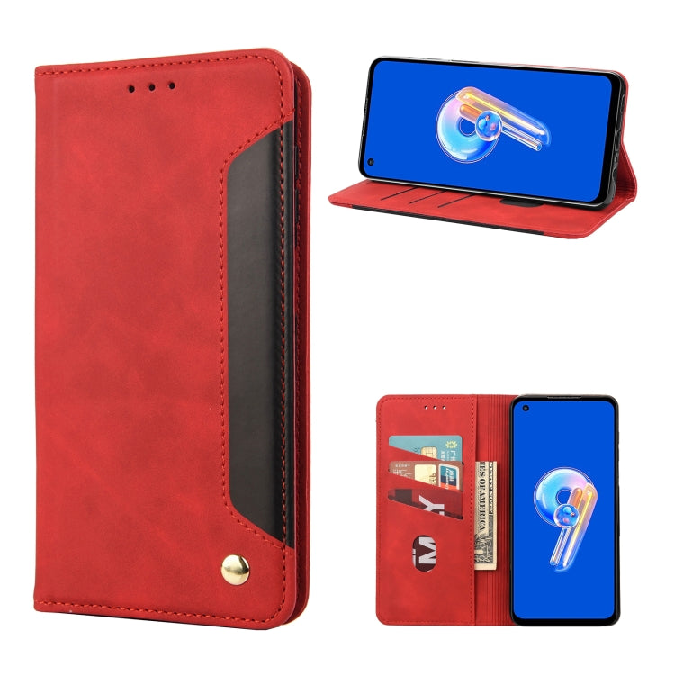 Skin Feel Splicing Leather Phone Case, For Motorola Moto G42, For OnePlus 10T, For Samsung Galaxy A04, For Asus Zenfone 9