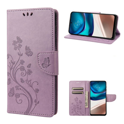Butterfly Flower Pattern Flip Leather Phone Case, For Motorola Moto G42, For OnePlus 10T, For Samsung Galaxy A04