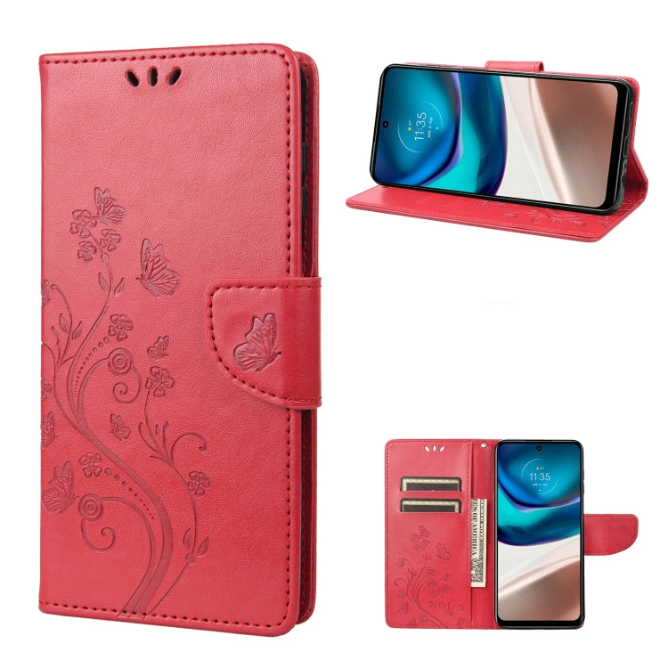 Butterfly Flower Pattern Flip Leather Phone Case, For Motorola Moto G42, For OnePlus 10T, For Samsung Galaxy A04