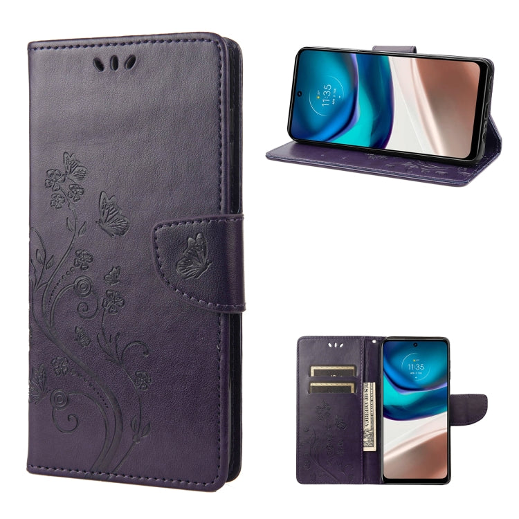 Butterfly Flower Pattern Flip Leather Phone Case, For Motorola Moto G42, For OnePlus 10T, For Samsung Galaxy A04