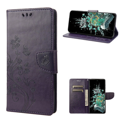 Butterfly Flower Pattern Flip Leather Phone Case, For Motorola Moto G42, For OnePlus 10T, For Samsung Galaxy A04