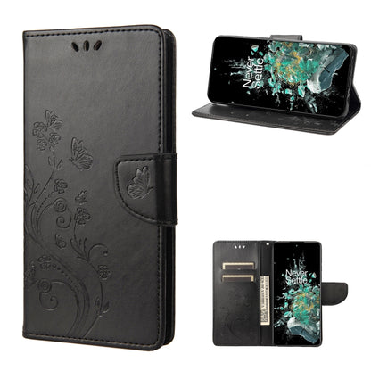 Butterfly Flower Pattern Flip Leather Phone Case, For Motorola Moto G42, For OnePlus 10T, For Samsung Galaxy A04