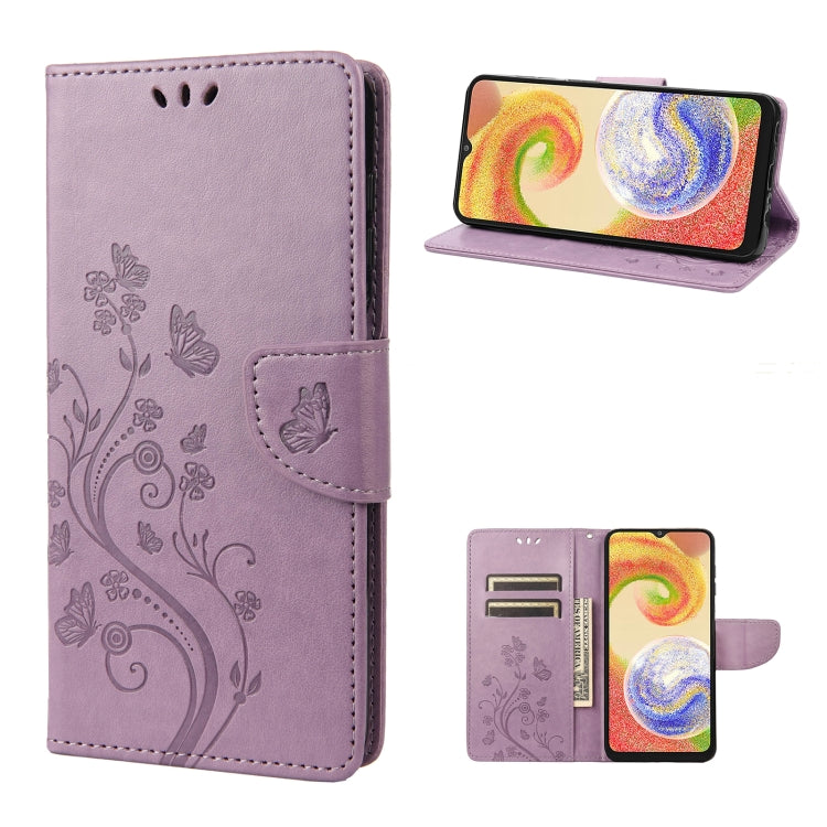 Butterfly Flower Pattern Flip Leather Phone Case, For Motorola Moto G42, For OnePlus 10T, For Samsung Galaxy A04