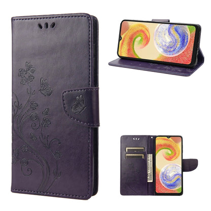 Butterfly Flower Pattern Flip Leather Phone Case, For Motorola Moto G42, For OnePlus 10T, For Samsung Galaxy A04