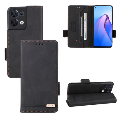 Magnetic Clasp Flip Leather Phone Case, For Sharp Aquos Sense7 Plus, For OPPO Reno8 5G, For OPPO Reno8 Pro 5G