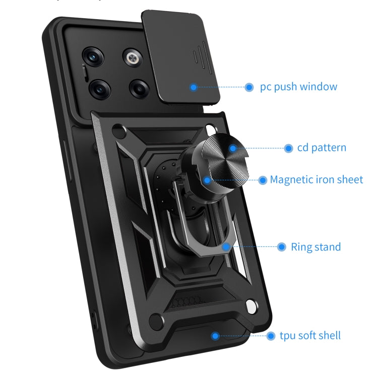 Sliding Camera Cover Design TPU+PC Phone Case, For OnePlus 10T