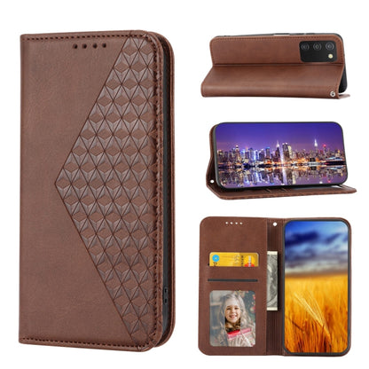 Cubic Grid Calf Texture Magnetic Closure Leather Phone Case, For OPPO A57 2022, For Sony Xperia 1 IV, For Sony Xperia 10 IV, For Google Pixel 6