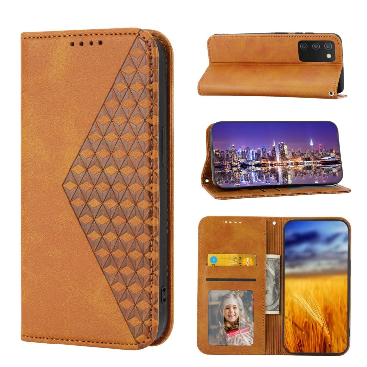 Cubic Grid Calf Texture Magnetic Closure Leather Phone Case, For OPPO A57 2022, For Sony Xperia 1 IV, For Sony Xperia 10 IV, For Google Pixel 6