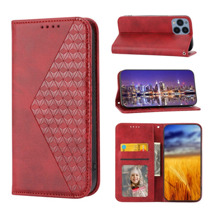 Cubic Grid Calf Texture Magnetic Closure Leather Phone Case, For OPPO A57 2022, For Sony Xperia 1 IV, For Sony Xperia 10 IV, For Google Pixel 6