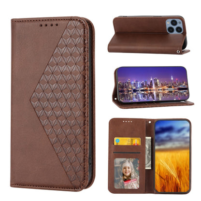 Cubic Grid Calf Texture Magnetic Closure Leather Phone Case, For OPPO A57 2022, For Sony Xperia 1 IV, For Sony Xperia 10 IV, For Google Pixel 6