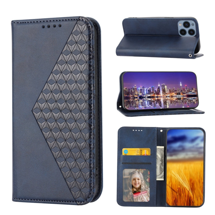 Cubic Grid Calf Texture Magnetic Closure Leather Phone Case, For OPPO A57 2022, For Sony Xperia 1 IV, For Sony Xperia 10 IV, For Google Pixel 6