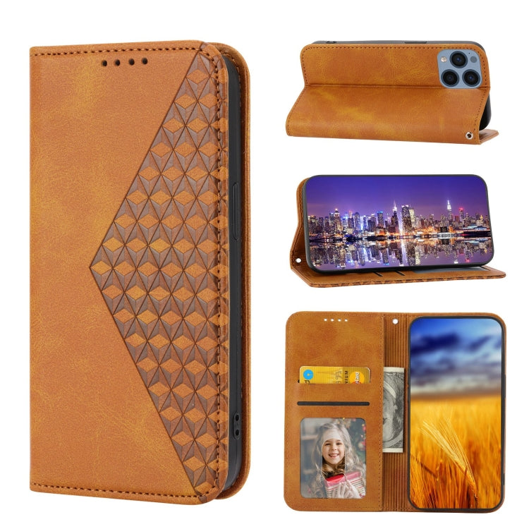 Cubic Grid Calf Texture Magnetic Closure Leather Phone Case, For OPPO A57 2022, For Sony Xperia 1 IV, For Sony Xperia 10 IV, For Google Pixel 6