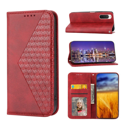 Cubic Grid Calf Texture Magnetic Closure Leather Phone Case, For OPPO A57 2022, For Sony Xperia 1 IV, For Sony Xperia 10 IV, For Google Pixel 6