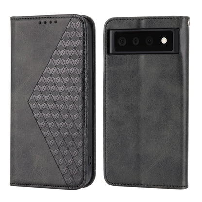 Cubic Grid Calf Texture Magnetic Closure Leather Phone Case, For Google Pixel 6 Pro, For Google Pixel 6a, For Google Pixel 7, For Google Pixel 7 Pro