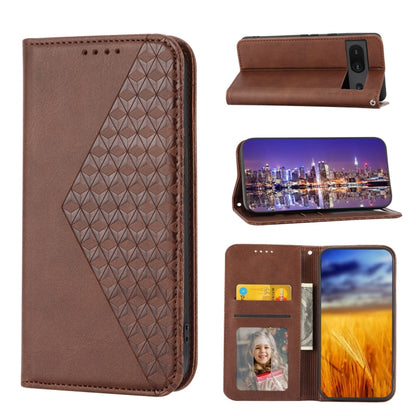 Cubic Grid Calf Texture Magnetic Closure Leather Phone Case, For Google Pixel 6 Pro, For Google Pixel 6a, For Google Pixel 7, For Google Pixel 7 Pro