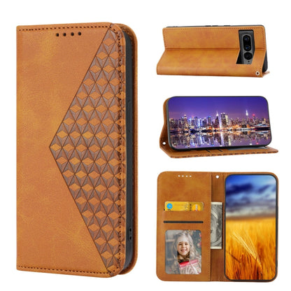 Cubic Grid Calf Texture Magnetic Closure Leather Phone Case, For Google Pixel 6 Pro, For Google Pixel 6a, For Google Pixel 7, For Google Pixel 7 Pro