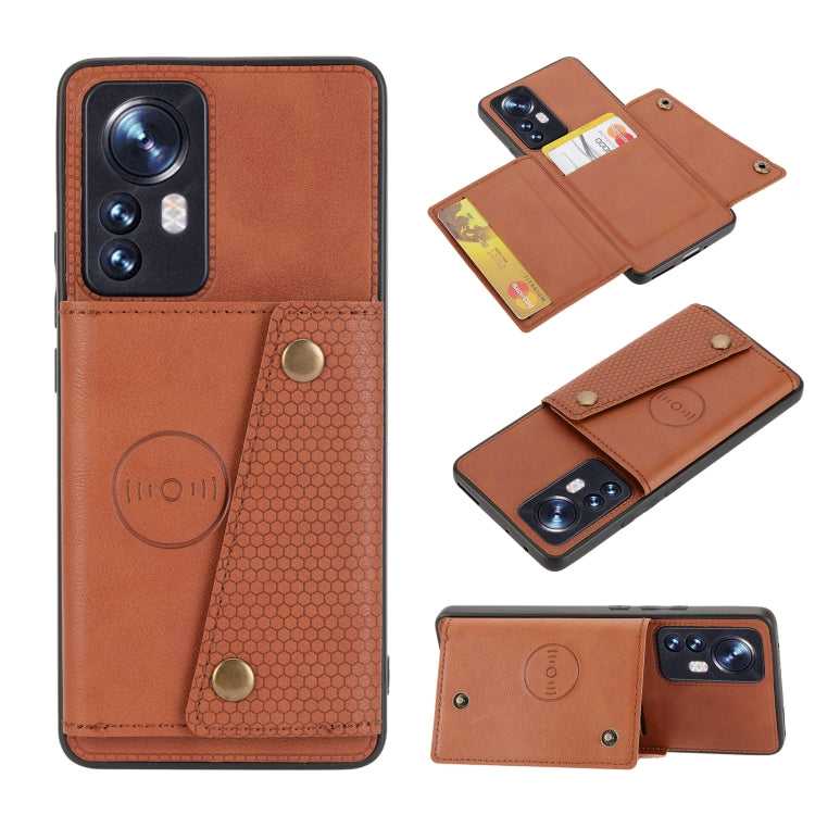 Double Buckle Magnetic Phone Case, For Xiaomi Redmi K50 Ultra / 12T / 12 Pro, For Xiaomi Poco C40, For Xiaomi 12 Lite, For Xiaomi 12S Ultra