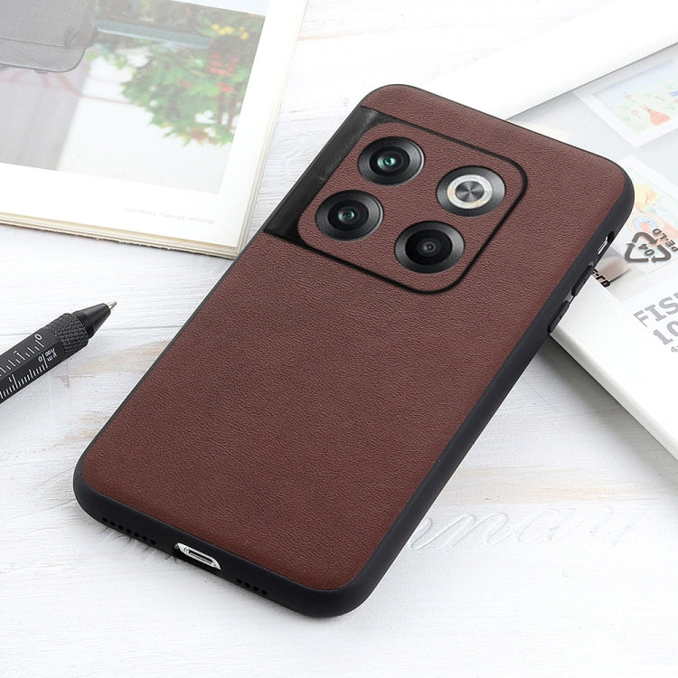 Lambskin Texture Genuine Leather Phone Case, For OnePlus Ace Pro / 10T